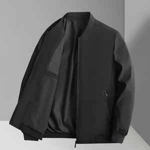 Primavera otoño nuevo negocio cuello alto para todas las estaciones con cierre de cremallera logotipo frontal - Product Image 1