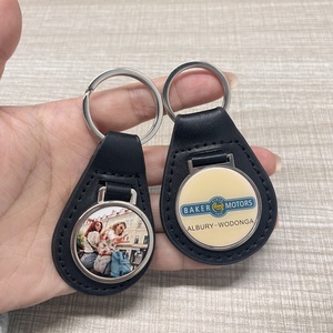 Blank Printed Sublimation <strong>Leather</strong> <strong>Keychains</strong> Factory - Product Image 1