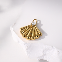 Étanche À L'eau En Acier Inoxydable Minuscule Shell Charme Or Coquille De Mer Pendentif pour Bracelet Boucle D'oreille Collier Composant