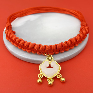 Collar para mascotas de estilo chino, cuerda roja con campana dorada para gatos y perros, adorno festivo de Año Nuevo Chino, tamaño pequeño, mediano y grande - Product Image 3