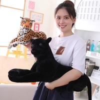 Jouets en peluche léopard panthère géants de 30 à 120 cm, jouets en peluche panthère noire géants, oreiller en peluche doux, poupée animale pour enfants