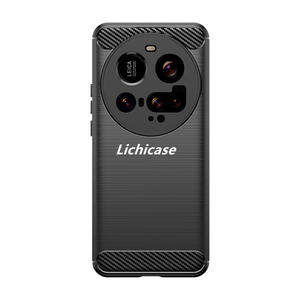 Lichicase Low MOQ fibra de carbono cepillado TPU funda de parachoques a prueba de golpes para Xiaomi 15 15 Pro 15 Ultra contraportada - Product Image 5