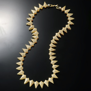 Collar Geométrico Chapado en Oro Estilo Hiphop Clásico, Superventas 2026, Cadena de Aleación Vintage para Hombre, Joyería de Moda - Product Image 2