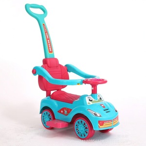 Pink Cartoon Push Walker Toy Car For Toddlers 1-3 Years Musical Ride On Vehicle With Steering Wheel And Handle - Product Image 3