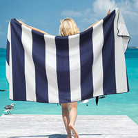 Eco Friendly Microfiber Turkish Beach Towel Custom Print Double Sided Fleece Quick Dry Sports Gym Quick Dry Beach Towels