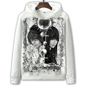 Impression 3D dessin animé japonais sublimation sweats à capuche en polyester sweat à capuche anime <span class=keywords><strong>note</strong></span> de mort - Product Image 5