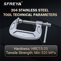 Serre-joint en C robuste en acier inoxydable 304 forgé de qualité industrielle SFREYA OEM/ODM