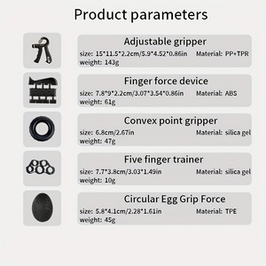 Có thể điều chỉnh trọng lượng nhẹ tay Grip strengthener ngón tay cẳng tay Cổ tay Nhà Phòng tập thể dục tập thể dục tập thể dục huấn luyện viên Silicone ngón tay Grip - Product Image 4