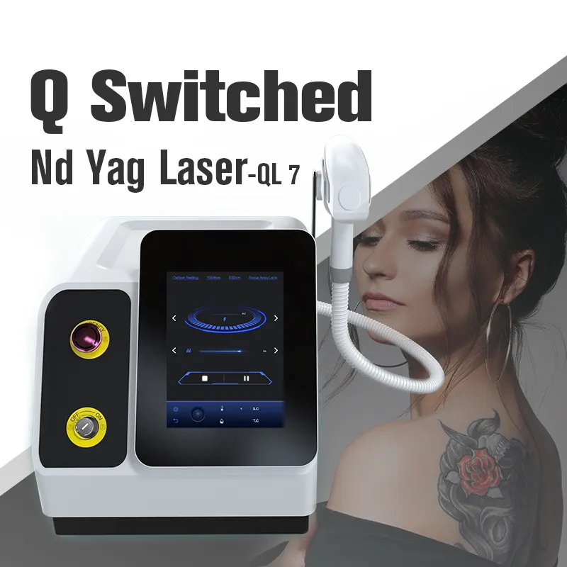 Nubway 7mm diamètre tige laser détatouage Machine Nd Yag Laser rajeunissement de la peau/élimination des pigments