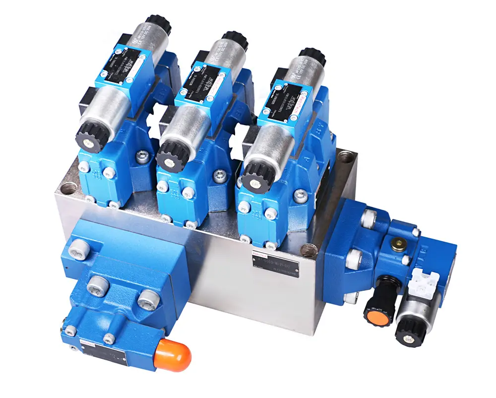 Suministro directo de fábrica de alta calidad Rexroth Yuken Vickers Sistema de ensamblaje de bloque de válvula de control hidráulico eléctrico personalizado
