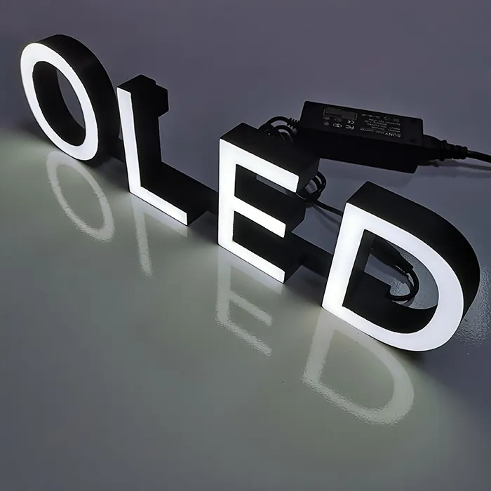 Led Illuminated Epoxy Resin Advertising Word Letter Signs for Car Store