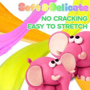 Vente en gros de 1 kg de pâte à modeler légère et séchée à l'air, 36 couleurs, pâte à modeler douce et non collante pour les cours d'art scolaire, certifiée EN71 ASTM, OEM - Product Image 6