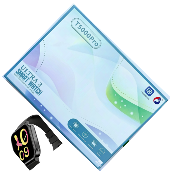 Reloj Intelligente 7 Straps Smartwatch Hiwatch Montre Connectee T5000 Pro Smart Connected Watch With Headphones 7 En 1