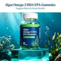 Gummies d'Oméga 3 à base d'huile d'algues végétales, DHA EPA provenant d'une source algale, complément d'Oméga 3 végétalien sans poisson