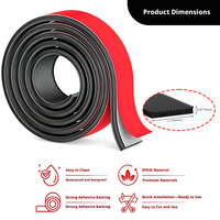 Bande d'étanchéité carrée pour panneau de porte automobile avec protection anti-vibrations et anti-poussière