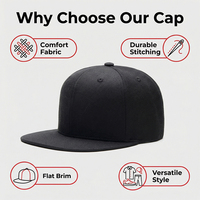 Gorra Snapback de 6 Paneles Estructurada con Visera Plana, Mezcla de Poliéster, Bordado a Máquina, Cierre Ajustable con Hebilla, Logotipo Personalizado, Venta al Por Mayor