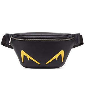 <span class=keywords><strong>Riñonera</strong></span> de cuero liso con logotipo personalizado para hombre, bolso de cintura de diseño, a la moda, color negro - Product Image 5