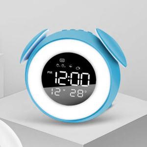 Réveil numérique pour enfants avec musique, horloge de bureau, lumière changeante, réveil, reloj despertador, montre de chevet - Product Image 1
