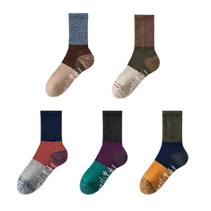 Unisex Mid Calf Hiking Socks Terry Cushioned Moisture Wicking Shock Absorption <strong>Silicone</strong> Anti Slip Professional Trekking Socks - Product Image 4