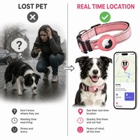 Collier tactique pour chien avec support AirTag, rechargeable, durable, double rangée de coutures réfléchissantes, libération rapide, en nylon, pour chiens de petite et grande taille