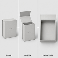 Boîte cadeau rigide magnétique gris clair à enroulement, impression personnalisée pour cosmétiques et soins de la peau, vente en gros, directement de l'usine