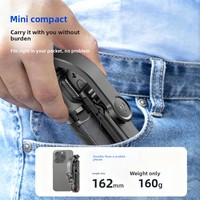 Tongsis Tripod Mini Lipat dari Aluminium Alloy, Dapat Diputar 360 Derajat dengan Remote Control dan Lampu Pengisi Daya, Penyangga Ponsel untuk Meja