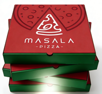 Scatole per Pizza in Cartone Ondulato Ecologico Riciclabile di Grado Alimentare, Vendita all'Ingrosso, Laminazione Opaca, Logo Personalizzato Stampato