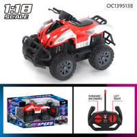 Voiture télécommandée tout-terrain pour enfants 1:18 4CH 27MHZ avec lumière