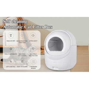 Lettiera intelligente automatica per gatti con 4G WiFi controllo App doppia deodorizzazione FCJ Smart Cat lettiera materiale sabbia