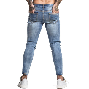OEM <span class=keywords><strong>Jeans</strong></span> Skinny elasticizzati taglio stivale da uomo High Street <span class=keywords><strong>Super</strong></span> <span class=keywords><strong>Stretch</strong></span> con decorazione con bottone rivetto ricamato - Product Image 5