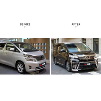 Kit carrosserie LDR à installation facile pour Vellfire 2008-2014 Série 20 Facelift 2018+ Série 35 Fixation par boulons Ajustement universel