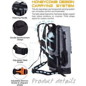 Sac à dos étanche Premium 20L/30L/40L pour hommes sac sec flottant Kayak randonnée sac à dos sec sacs de voyage - Product Image 2
