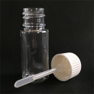 Flacon échantillon de 10 ml en plastique PET transparent avec bouchon à vis, pour colle, émulsion, etc. - Product Image 3