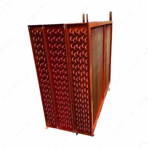 Nano Coating Steam To Water Heat Exchanger Copper Tube Coil Heat Exchanger Blue Fin Copper Evaporator Coil For Conditioner