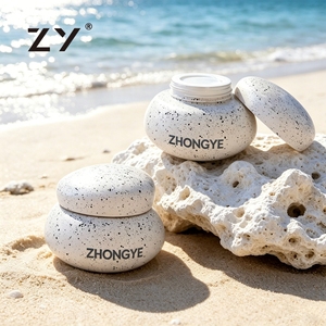 Nuovo Design Contenitore per Crema Viso e Occhi a Forma di Ciottolo con Apertura Larga, Confezione Cosmetica Vuota in <span class=keywords><strong>Plastica</strong></span> - Product Image 2