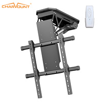 Soporte de Techo Motorizado Abatible para TV, Soporte Eléctrico para Monitor de 50 a 90 Pulgadas, VESA 600*600, Control Remoto, Carga Pesada