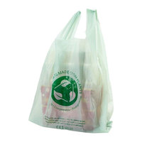Sacs en plastique de t-shirt à emporter de restaurant de personnalisation avec logo vente en gros