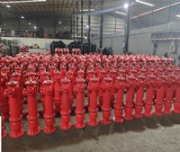 DN150 Hydrant vertical de type russe à double sortie en fonte ductile, de type humide, personnalisable