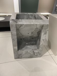 Plein Debout Double Niveau Wudu Mate Marbre Fini Pierre Frittée Main Pied Lavabo <span class=keywords><strong>pour</strong></span> Mosquées Musulmans Prière Meubles - Product Image 2