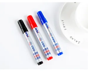 Good Quality Bulk Stationery Supply Classic Fine Point Markers Blue Red Black 12 PCS Permanent Marker Pen Set