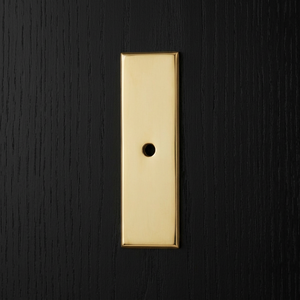 Poignée de meuble rectangulaire classique en laiton poli non laqué, design moderne et durable, pour porte de cuisine ou de placard - Product Image 1