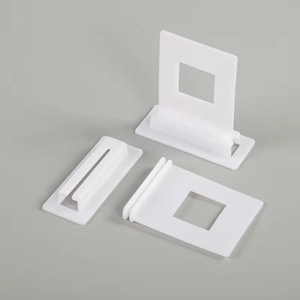 Hookei <b>Plastic</b> White Corrugated Corr-a-clip Shelf Support Clips for Cardboard Paper Shelf - Product Image 1