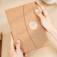 Carnet de notes écologique en liège avec fermeture magnétique en bambou, journal recyclable à trois volets, personnalisable avec logo, coffret cadeau