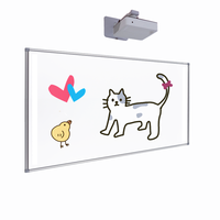 Tableau blanc électronique interactif de 120 pouces avec technologie infrarouge multi-touch, montage mural, taille personnalisable