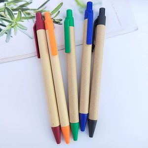 Ys865 Custom Logo Printed Recyclable Kraft Paper Ballpen Corporate Business Activity <b>Gift</b> Cardboard <b>Pen</b> for Promotion - Product Image 4