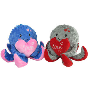Polpo di <span class=keywords><strong>peluche</strong></span> di san valentino <span class=keywords><strong>con</strong></span> <span class=keywords><strong>cuore</strong></span> rosso <span class=keywords><strong>ti</strong></span> <span class=keywords><strong>amo</strong></span> giocattolo di polpo farcito in tessuto irregolare - Product Image 1