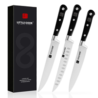 Lot de 3 couteaux de boucher professionnels de haute qualité, ultra-affûtés, anti-rouille, pour la découpe de viande