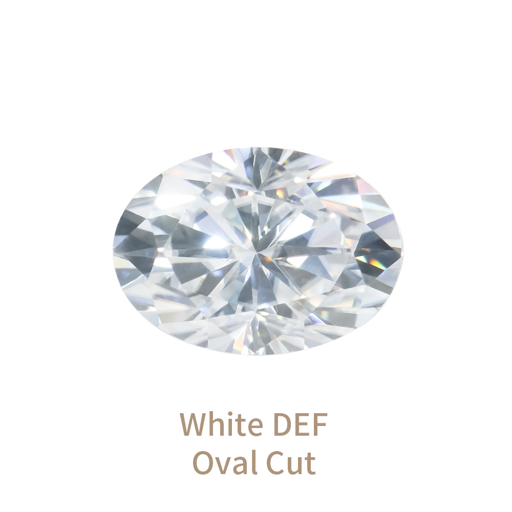 White DEF Oval Cut
