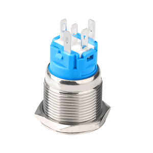 19 mm Metal basmalı anahtar olmayan kilitleme ışıklı LED su geçirmez anlık Metal basmalı anahtar - Product Image 5