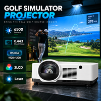Projecteur de simulateur de golf 6500 lumens 0.44:1 à courte focale WUXGA 3LCD pour simulation de golf en intérieur